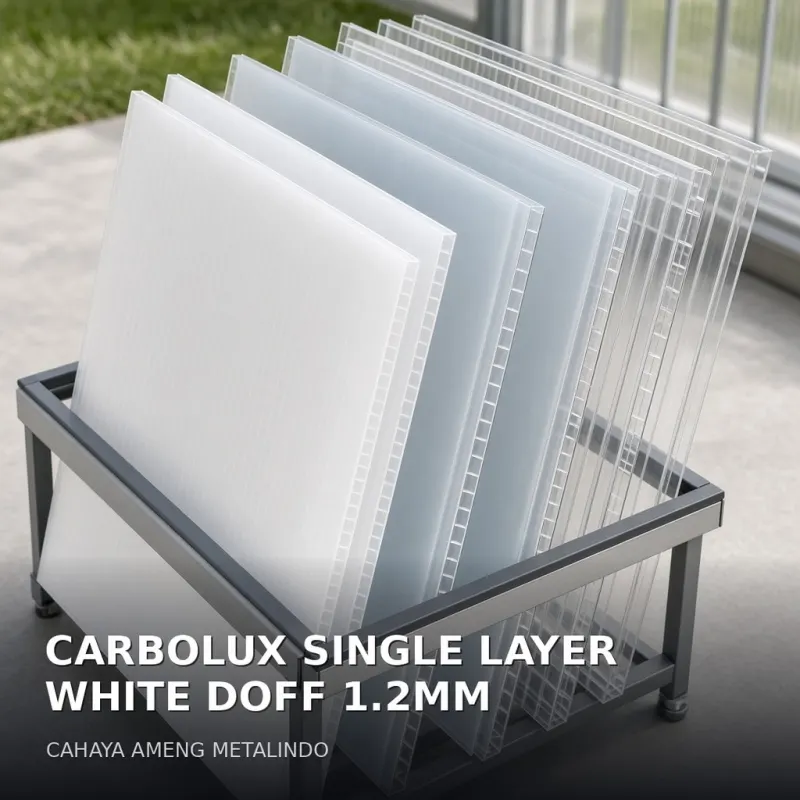 [POLYCARBONATE] CARBOLUX SINGLE LAYER WHITE DOFF 1.2MM