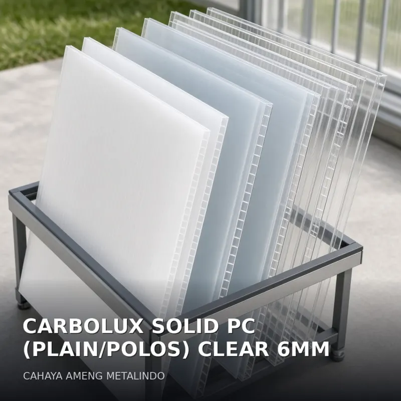 [POLYCARBONATE] CARBOLUX SOLID PC (PLAIN/POLOS) CLEAR 6MM