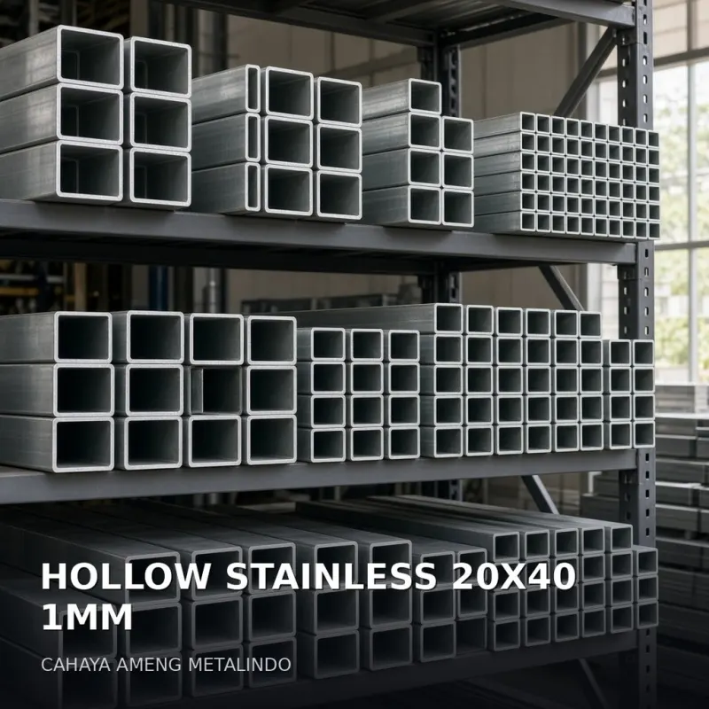HOLLOW STAINLESS 20X40 1MM
