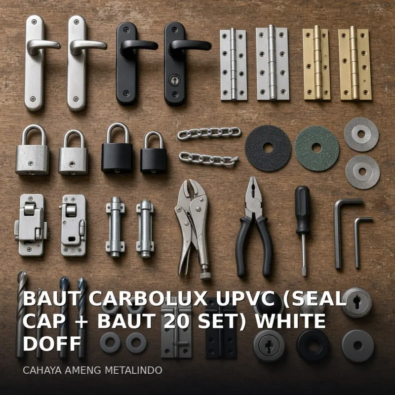 [AKSESORIS] BAUT CARBOLUX UPVC (SEAL CAP + BAUT 20 SET) WHITE DOFF