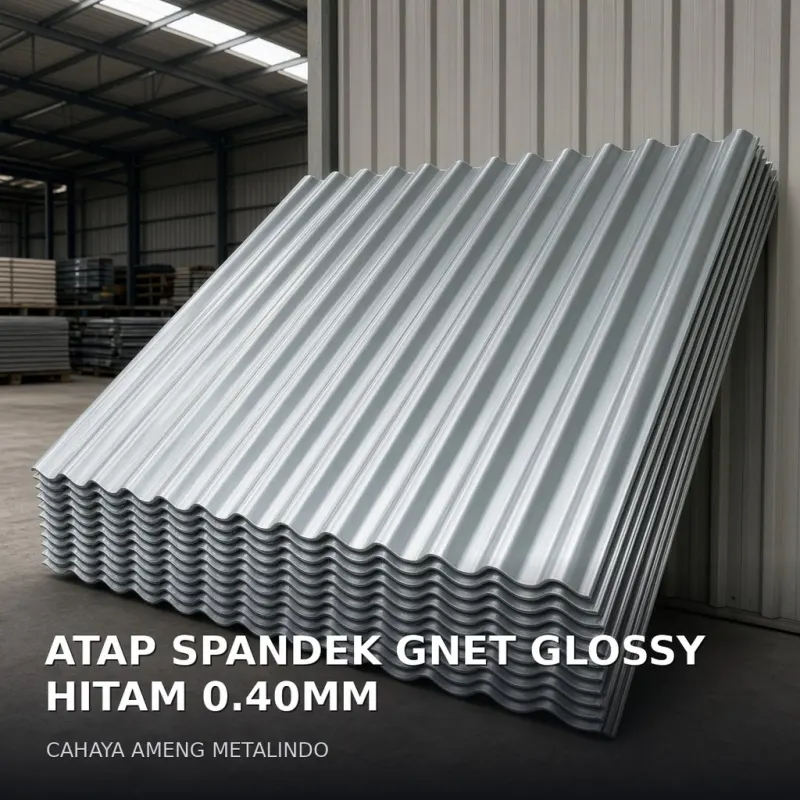[ATAP SPANDEK] ATAP SPANDEK GNET GLOSSY HITAM 0.40MM
