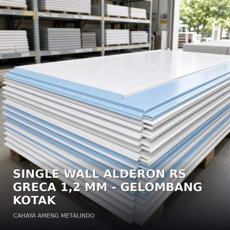 [ATAP UPVC] SINGLE WALL ALDERON RS GRECA 1,2 MM - GELOMBANG KOTAK