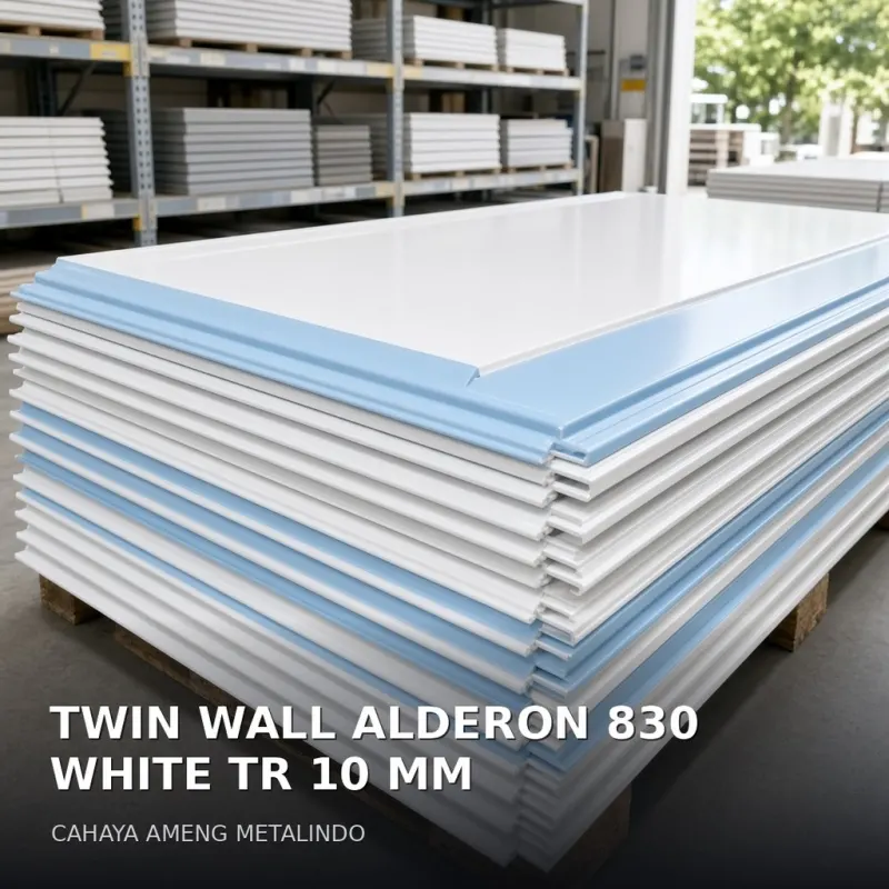 [ATAP UPVC] TWIN WALL ALDERON 830 WHITE TR 10 MM