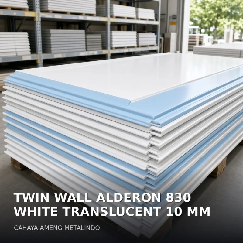 [ATAP UPVC] TWIN WALL ALDERON 830 WHITE TRANSLUCENT 10 MM
