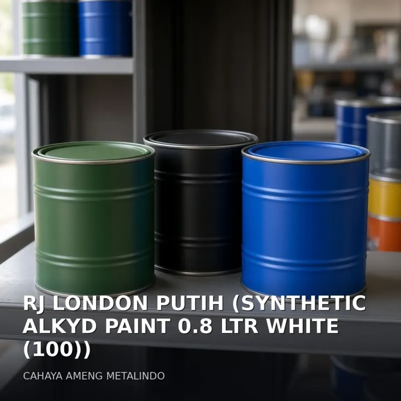 [CAT] RJ LONDON PUTIH (SYNTHETIC ALKYD PAINT 0.8 LTR WHITE (100))