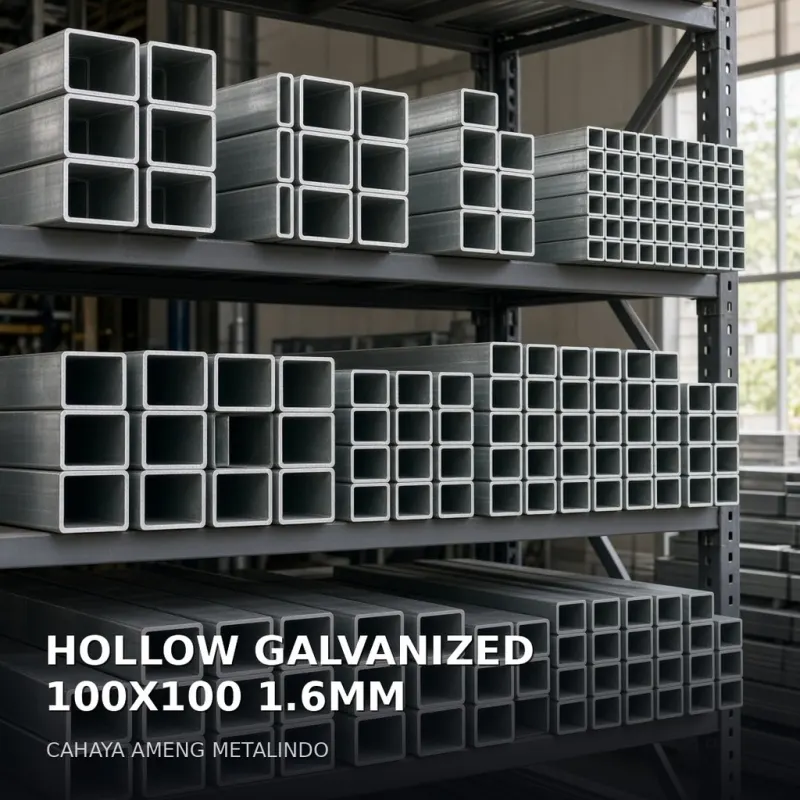 [HOLLOW GALVANIZED] HOLLOW GALVANIZED 100X100 1.6MM