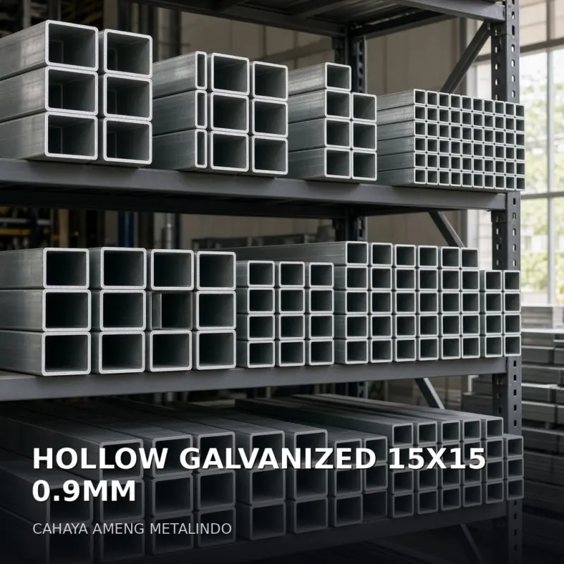 [HOLLOW GALVANIZED] HOLLOW GALVANIZED 15X15 0.9MM
