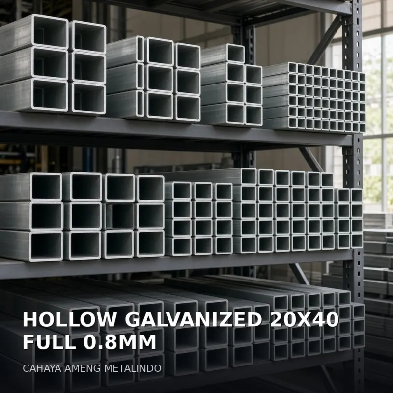 [HOLLOW GALVANIZED] HOLLOW GALVANIZED 20X40 FULL 0.8MM