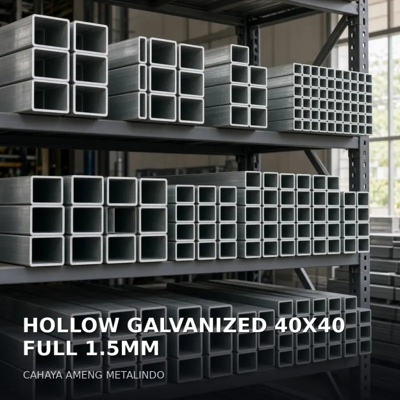 [HOLLOW GALVANIZED] HOLLOW GALVANIZED 40X40 FULL 1.5MM