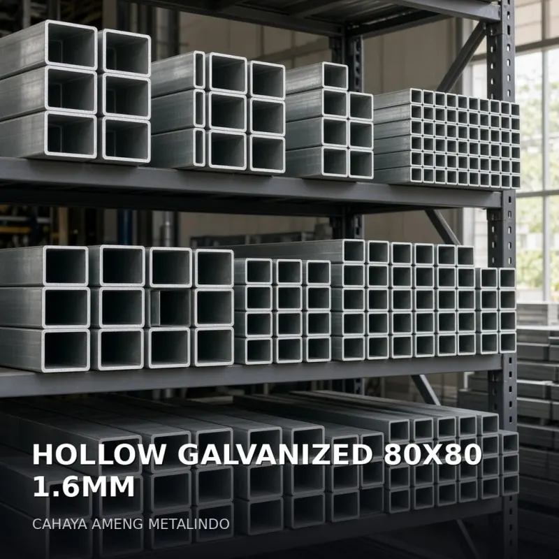 [HOLLOW GALVANIZED] HOLLOW GALVANIZED 80X80 1.6MM