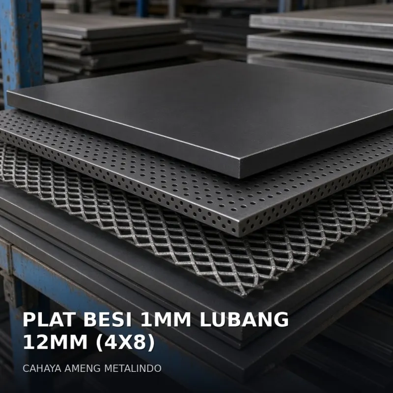 [PLAT] PLAT BESI 1MM LUBANG 12MM (4X8)