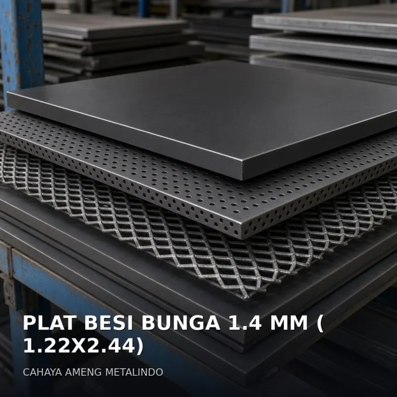 [PLAT] PLAT BESI BUNGA 1.4 MM ( 1.22X2.44)