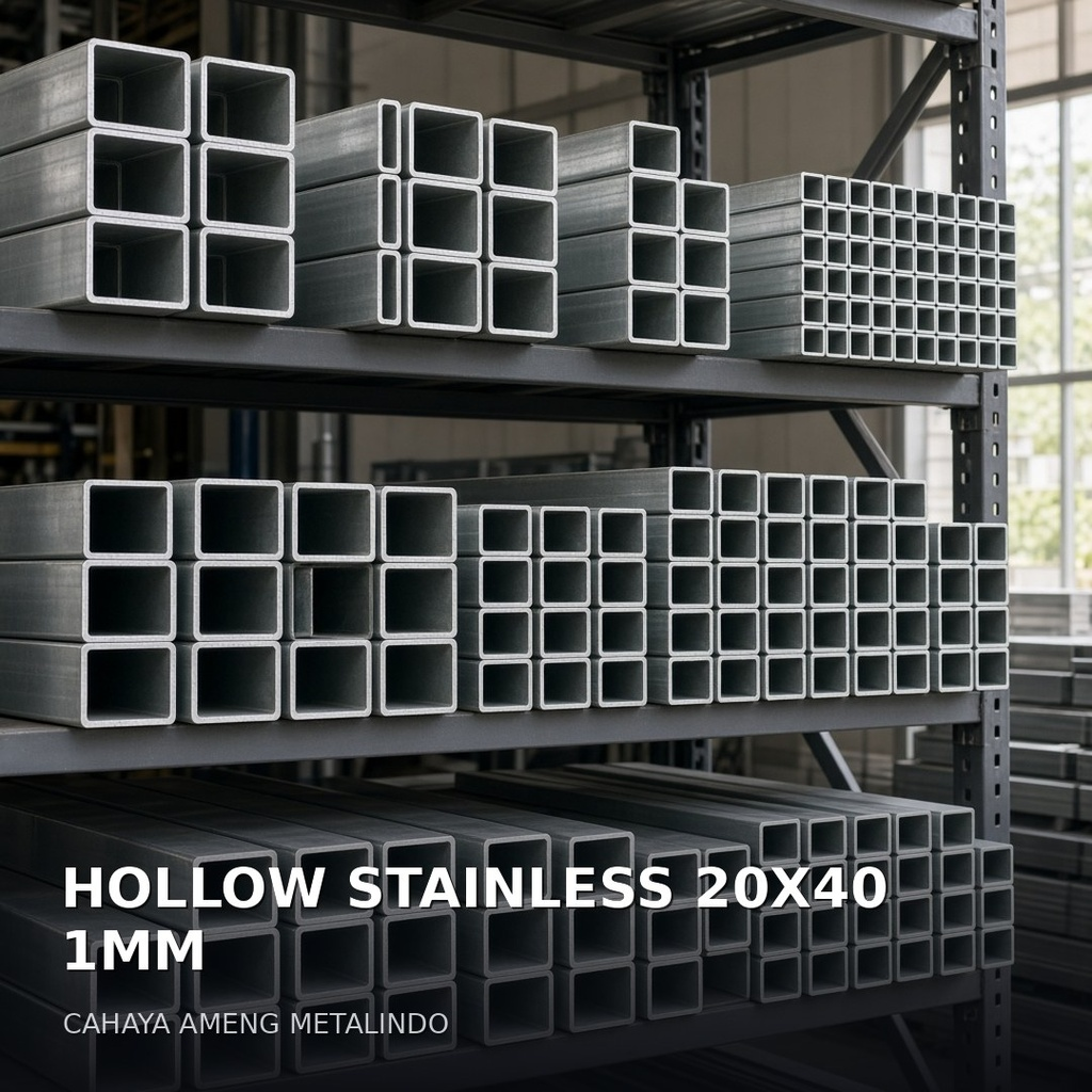 HOLLOW STAINLESS 20X40 1MM